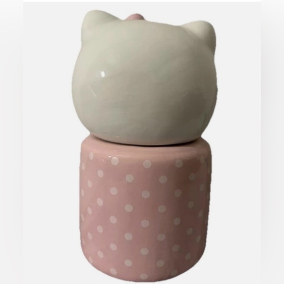 NEW! Hello Kitty Pink Polka Dot Container Cookie Jar - Picture 4 of 6